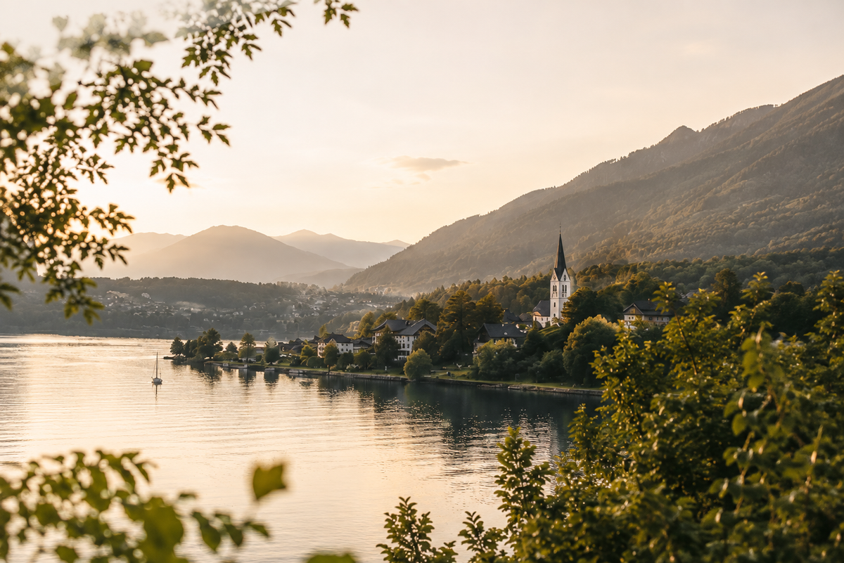 Blick auf Millstatt am Millstätter See – Standort der Praxis von Heilmasseur Nicolas Steinegg
